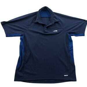 The North Face Mens Polo Shirt Navy Blue Short Sleeve Casual Top Performance